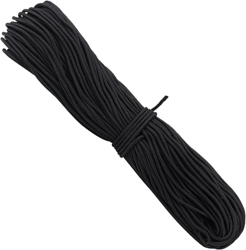 IHDYPPEW 500 Feet 1/4 Inch Black Polyester Rope, 6 mm Polypropylene Utility Rope for Kayaking, Camping, Home Decor - Image 1